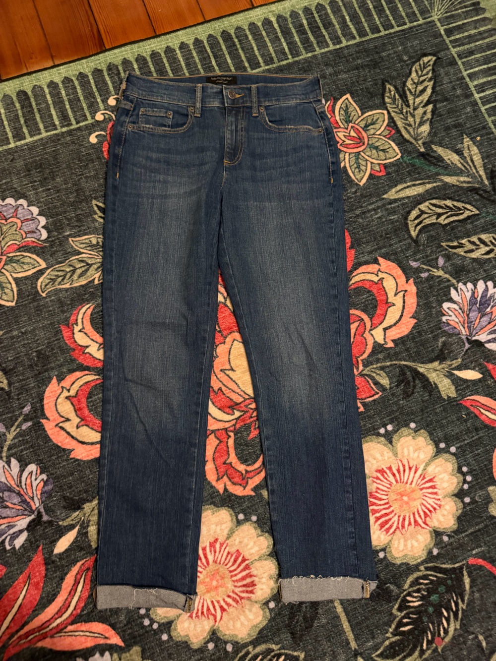 Banana Republic Straight-Leg Jeans in Dark Blue Wash